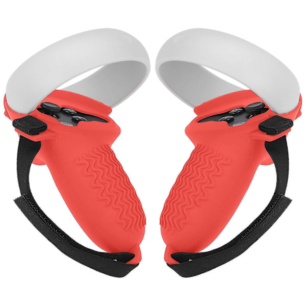 Silicone Case Compatible with Oculus Quest 2 Controllers, Anti-Slip Accessories, with Adjustable Hand Strap