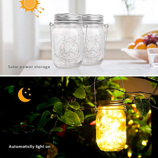 3 Solcellsdrivna Ljus För Trädgården, LED Solcells Glasflaska, Solcells Glas