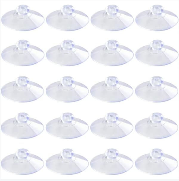 Set med 20 transparenta sugproppar PVC-sugproppar utan krokar