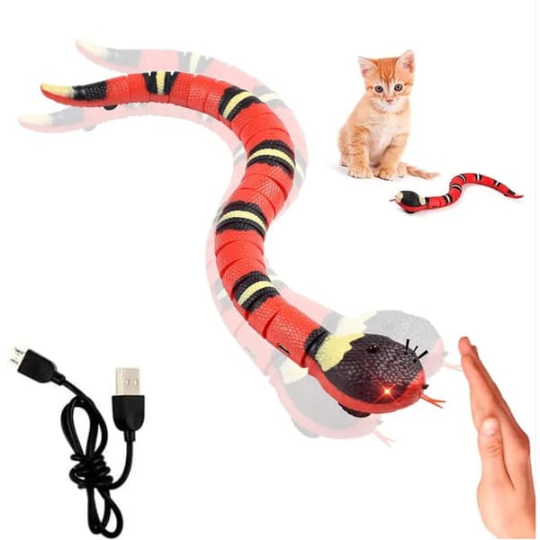 39 cm realistisk orm kat legetøj infrarød induktionslegetøj USB genopladelig
