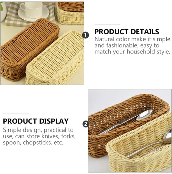 2-pack rotting bestickbricka korg bestickhållare ställ ätpinne förvaringslåda