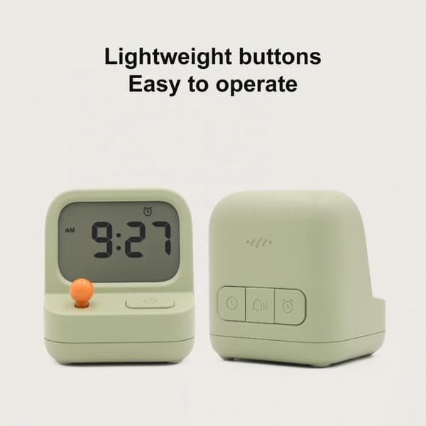 (××cm) Retro Mini Bärbar Maskin Väckarklocka Barn Söt Digital Klocka Multifunktion Nedräkning Snooze Skrivbordsklocka