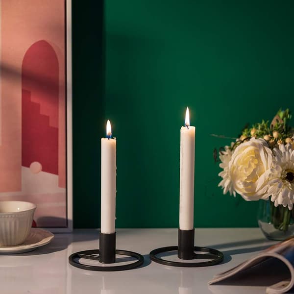 2 Lysestaker Lysestaker Spisse Lysestaker Retro Svart De