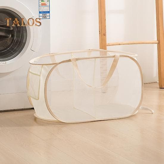 Mesh Storage Basket, Multifunctional Container, Reusable, Modern, Foldable Laundry Basket, Wall Holder for Bathroom, Bathroom Accessories Navy Blue navy blue