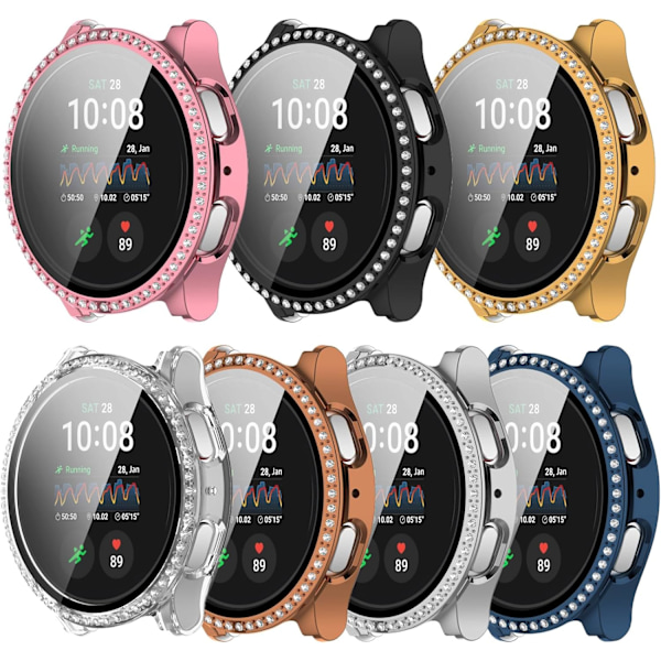 7-pack Bling Diamant Skal för Galaxy Watch 7 44mm Smartklocka Hårt PC-skydd för Galaxy Watch 7 44mm (40 mm) 40 mm