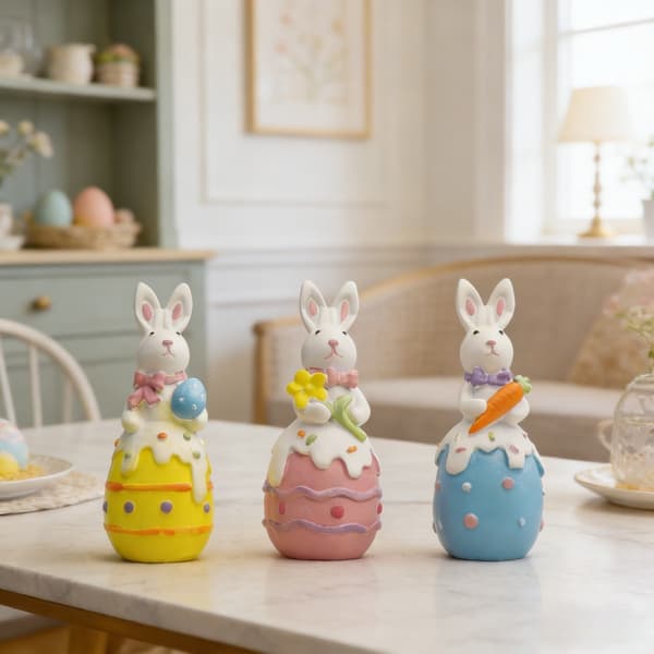 3 stk påskeharefigurer - Fargerik vårdekorasjon 3pcs Easter Egg Bunny 3pcs Easter Egg Bunny