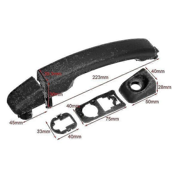 Outer Rear Door Handle Kit for Vauxhall Vivaro B Trafic III 95518889-Yvan