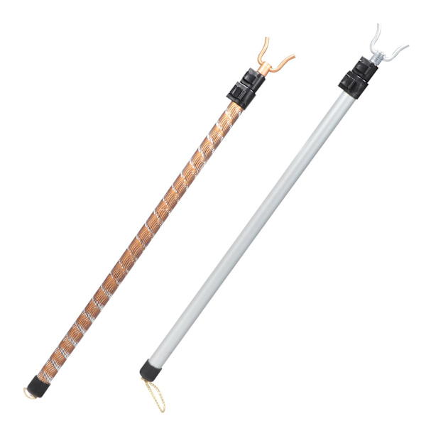 2 stk Metall S-kroker Klesstativ Garderoben Reach Pole Teleskopisk Nålås Assorterte Farger 128x5cm