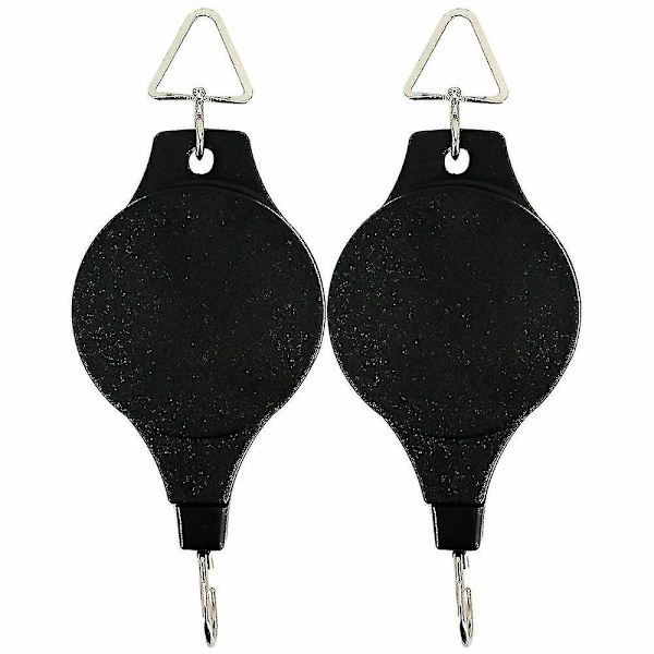 2-pack Växtkrok med Hiss, Retraktil Växtupphängning Lättåtkomlig Hängande Blomkruka För Trädgårdskorgar Krukor Och Fågelmatare Häng Högt Upp Och Pu