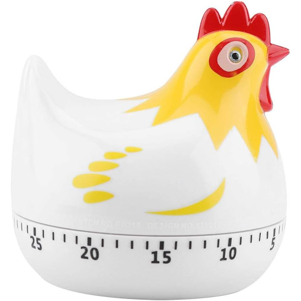 Kycklingtimer Söt Tecknad Kökstimer (Vit) Matlagningstimer