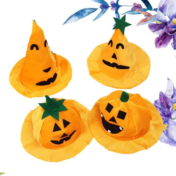 4 stk. Halloween græskarhat Cosplay rekvisitter til maskeradefesttøj