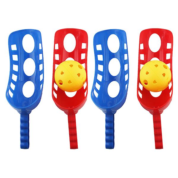 2 Sets Outdoor Toys Kids Toss Catch Balls Game Toss Game Trackball Game Outdoor Handle Toys KidsRand