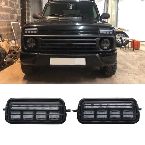 LED-baklys for Lada Niva 4-trinns 1995, 4x4 med kjørelys og LED-bremselys, LADA-tilbehør