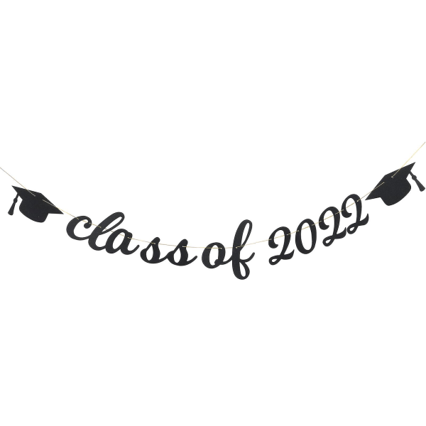 Rød bildekor Klasse 2022 Festflagg Gradlue Banner Gradfoto Banner Graduation BuntingBlack17. Black 17.5X8CM