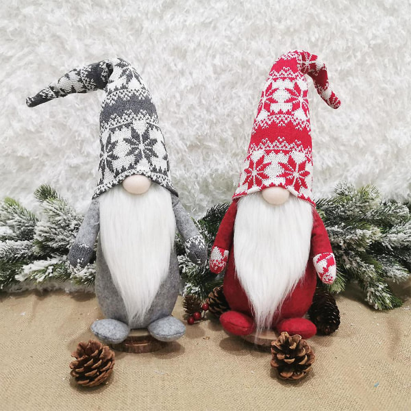 Grå Jultomte Handgjord Svensk Nisse Plyschdocka Leksak Julgåva Semester Hem Fest Dekoration Thanksgiving Gåva Grå
