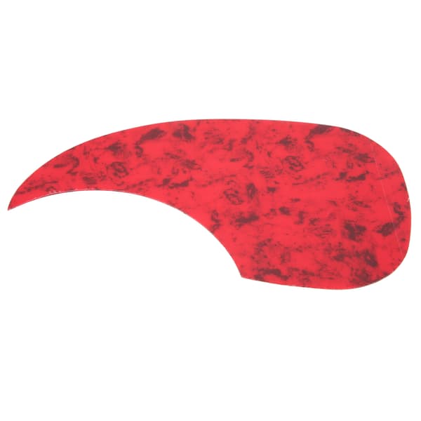 2 PCS Acoustic Guitar Pickguard Folk Anti-Scratch Plate Replacement 38-41in Celluloid Red Tortoise Shell Waterdrop Shape