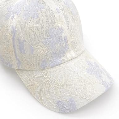 Dame Solhatt Klassisk Mesh Baseballcaps Blondebroderi Solbeskyttelseshatt Hvit Hvit White