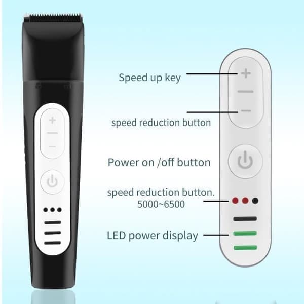 Electric Pet Clipper - Professional - Cordless - Rechargeable - 4-in-1 - Black(Ho)