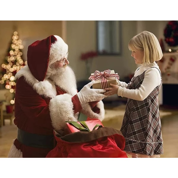 Jultomtekostym för män och kvinnor - set - jultomtedräkter för vuxna - män och kvinnor - hel juldräkt 5 stycken (m)
