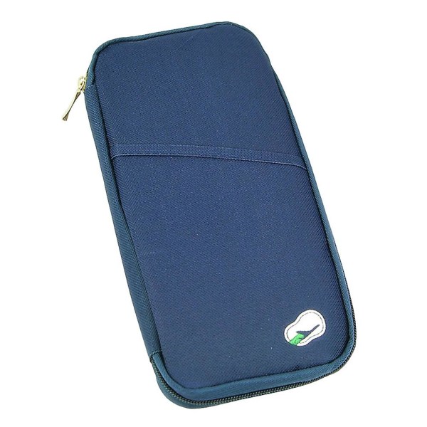 Lerreveske Passbokveske Lerreveske Glidelåsveske Passlommebillettlomme Glidelås ID-holder Blå 25 * 14 * 2 cm Blue 25*14*2cm