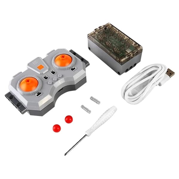 MOC Train Motor Pack Servo, Battery Box, IR Remote Control, LED Lights Power Functions Parts for Smart Technical Building Blocks XL Motor XL Motor
