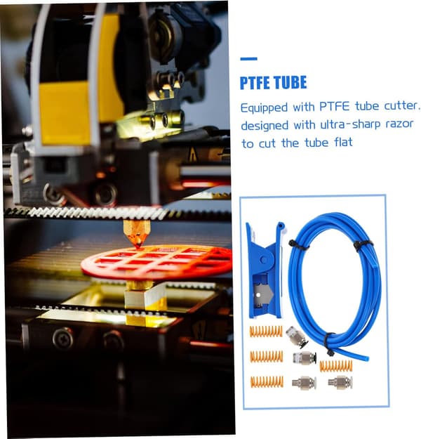 Printer Kit PTFE Tube Cutter and Pneumatic Couplings for Printing Accessories PTFE Hose for DIY Projects