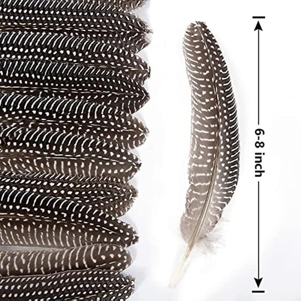 20 stk. rene naturlige perlehønefjer 15-20 cm DIY dekorative fjer tilbehør [DB]