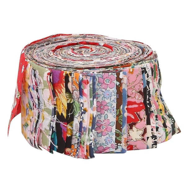 Fabric Roll Jelly Fabric Pack Fabric Quilting Ribbon Roll Up Flower Pre-cut Patchwork With