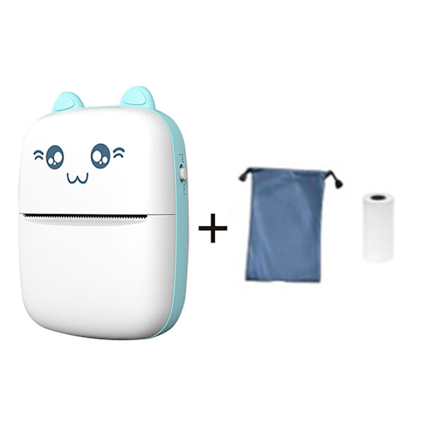 C9 Meow Meow Printer Termisk Bluetooth Mobiltelefon Foto Data Sticky Note Printer Version + 1 Rulle