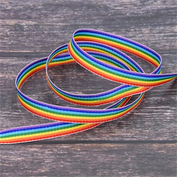 50 Yard Rainbow Ribbon Valentine's Day Ribbon Polyester Ribbon