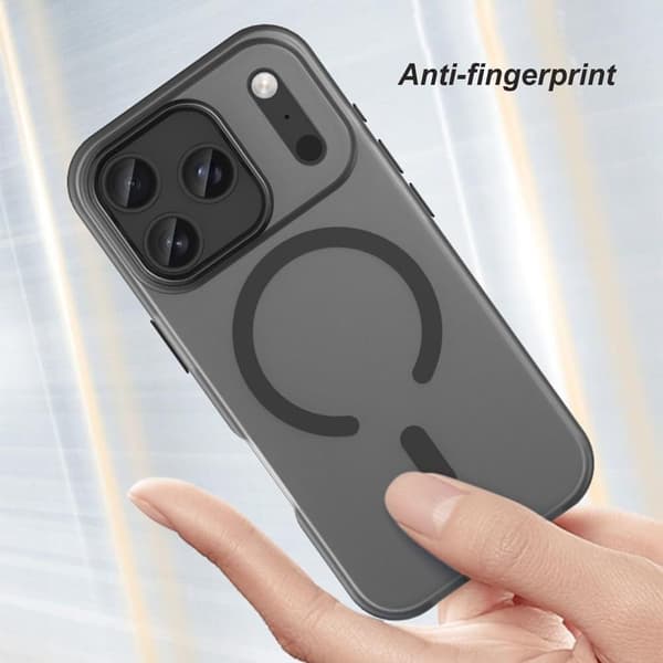 Magnetic Protective Case for iPhone 17 Pro, Semi-Transparent Heavy Duty Protective Shockproof Case, Anti-Yellowing Slim Case (17Pro, White) White White