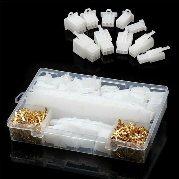 580 pcs Car Motorcycle 50 Sets Electrical 2.8mm 2 3 4 6 9 Pin Wire Cable Connector Terminal with Storage Box