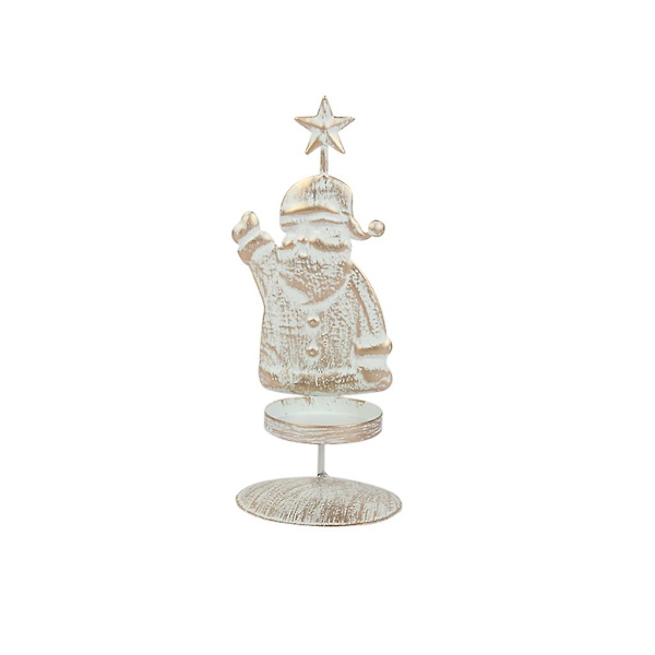Julgran Vit Vintage Jul Ljusstake Te Ljus Julpynt Klassisk Julgran