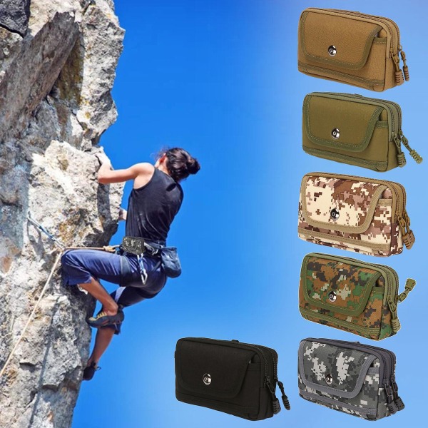 Fanny Pack Holdbar Jagt Design Dekoration Multi-brug Udendørs Telefonlomme OutdoorCamouflage 1