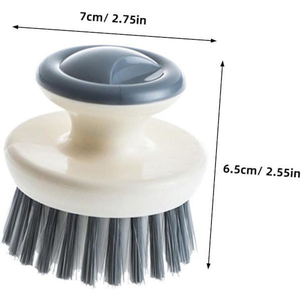Grey Kitchen Cleaning Brush with Handle Multifunctional Dish Brush