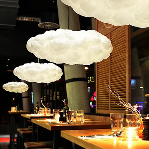 Sinknap Cloud Lamp Bright Adjustable Cute Appearance Daily Use Artificial Cloud LED Ceiling Light Photo Prop White