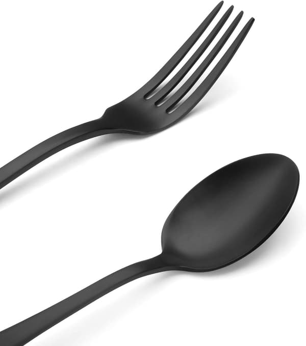 5-delt sølvsæt, bestiksæt i satinfinish rustfrit stål, sæt