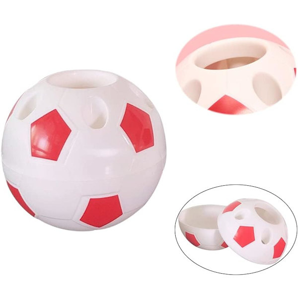 Kreativ Fodbold Penneholder Skrivebord 2 Stykker Multifunktionel Pennepot Blyantpotter Fodboldformet Blyantpot Blyantpot Skrivebordskasse Organizer