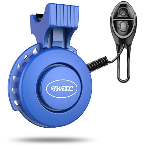 Vandtæt cykelklokke med USB genopladeligt batteri til cykelstyr, Cykelklokke Vandtæt cykelklokke Horn-blå