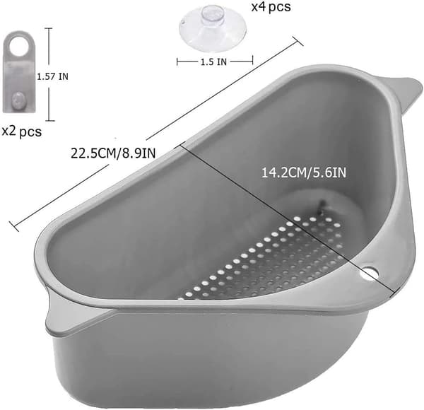 Vaskorganisator 2 dele Trekantet vask si kurv C