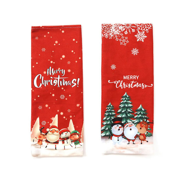 2 Pack Christmas Wine Bottle Lid Bags Wine Bottle Sweater Sleeves for Family Gatherings