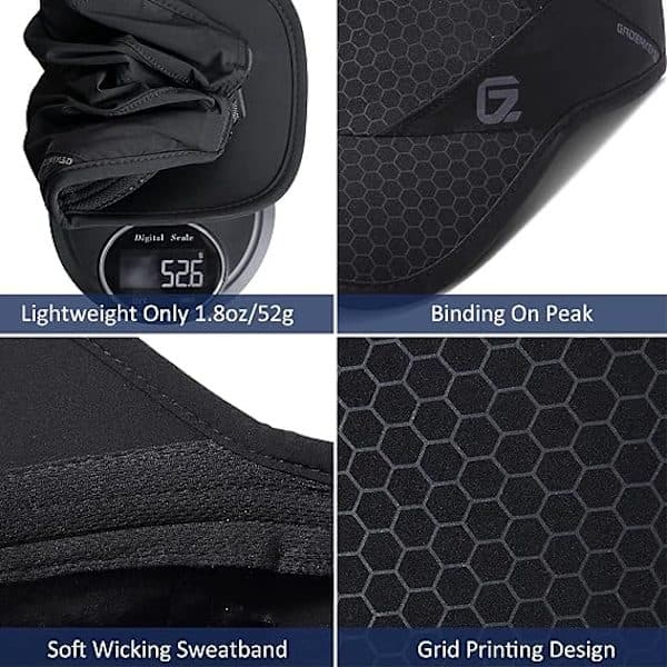Stretch Sport Cap with Soft Brim, Lightweight, Quick-Drying, Breathable Running Cap for Outdoor Activities