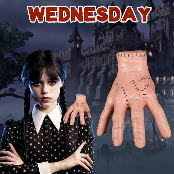 Halloween Onsdag dekorasjoner, hår + hender