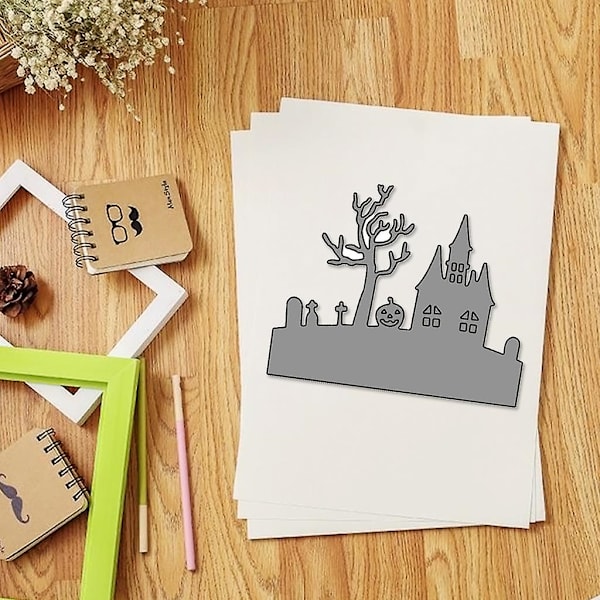 Halloween Metallstansmall för DIY-Scrapbooking, Album, Papperskort, Stansform, Prägling, Hantverk, Dekoration