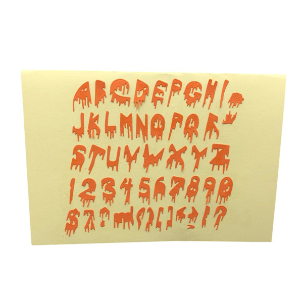 Halloween Små bokstaver Metal Cutting Stencil Die Scrapbooking Diy Photo Album