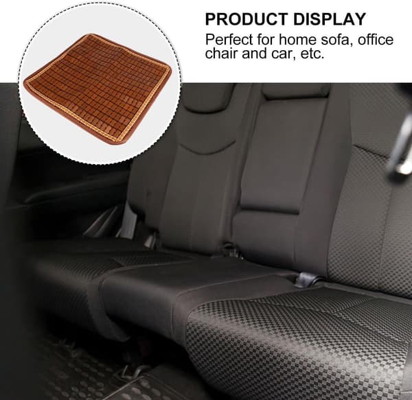 Breathable Cooling Seat Cushion 50x50cm Bamboo Pad with Carbonized Narrow Edge