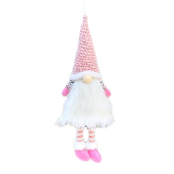 Valkoinen Käsintehty jouluinen kasvoton nukkekoristeen seisova ruotsalainen gnome Tomte -lelukoristeen valkoinen