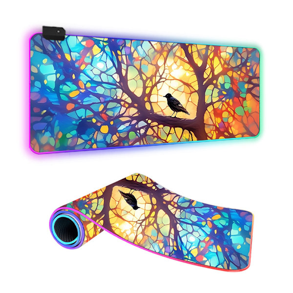 Gaming Mouse Pad with RGB LED Light - 80x30cm - Caise Pattern 3 3