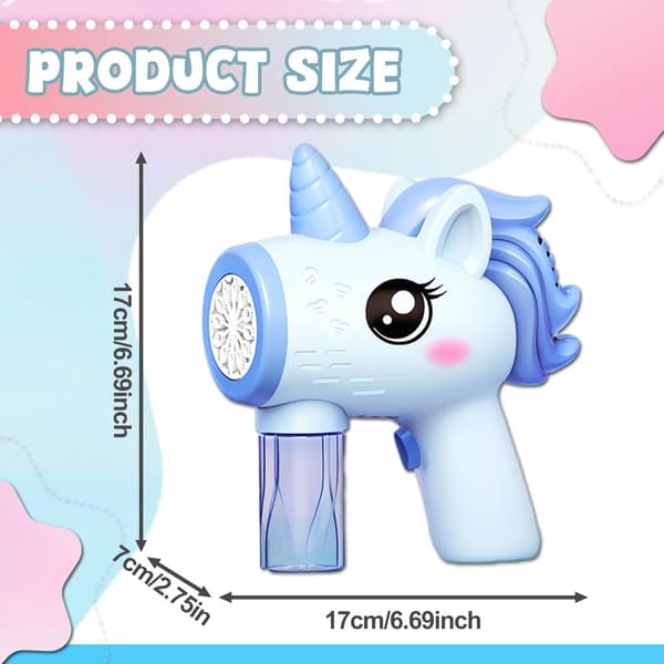 Unicorn Soap Bubble Machine, 2 Pieces Unicorn Bubble Machine Toy, Automatic Bubble Machine, for Weddings, Garden