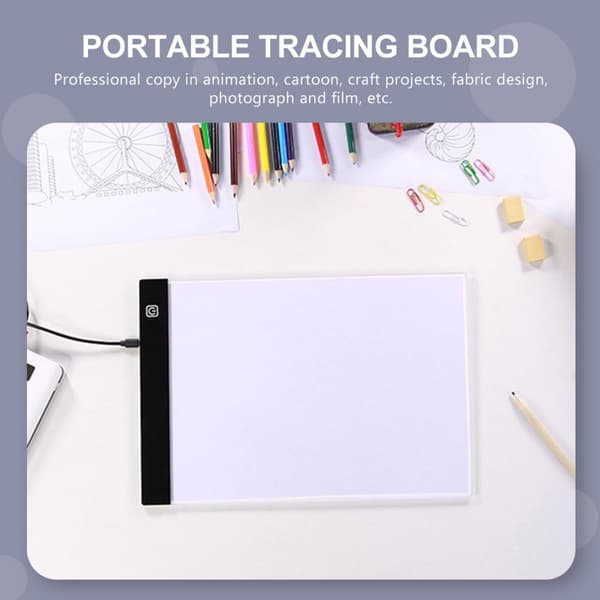 A5 LED Drawing Board with USB Cable, Portable Copy Pad for Artists
